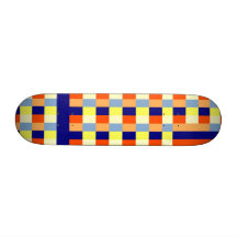 Bunte Würfel und Streifen Skateboard Bretter