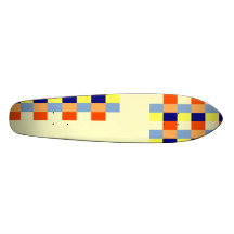 Bunte Würfel und Streifen Skateboarddecks
