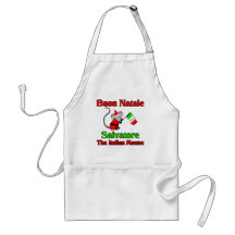 Buon Natale Salvador el ratón italiano Delantales