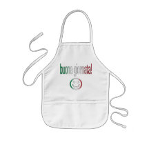 ¡Buona Giornata! Colores de la bandera de Italia Delantales