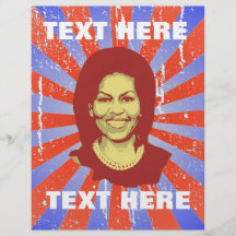 BURBUJA DE LA CHARLA DE MICHELLE OBAMA TARJETAS PUBLICITARIAS