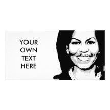 BURBUJA DE LA CHARLA DE MICHELLE OBAMA TARJETAS CON FOTOS PERSONALIZADAS