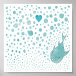 Burbuja del amor de los pescados posters