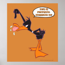 Burbuja del discurso de Daffy Poster