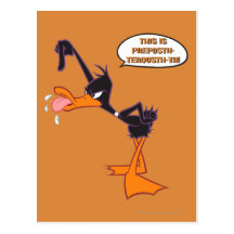 Burbuja del discurso de Daffy Tarjeta Postal