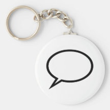 Burbuja del discurso llavero personalizado