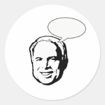 BURBUJA DEL PENSAMIENTO DE JOHN MCCAIN ETIQUETAS REDONDAS
