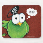 Burbuja verde Mousepad del pensamiento del pájaro 