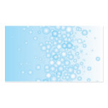 Burbujas azules del baño plantillas de tarjeta de negocio