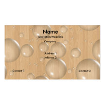 Burbujas de madera tarjeta de negocio