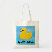 Burbujas Ducky/azules de goma lindas Bolsa De Mano