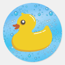 Burbujas Ducky/azules de goma lindas Etiqueta