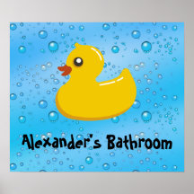 Burbujas Ducky/azules de goma lindas Impresiones