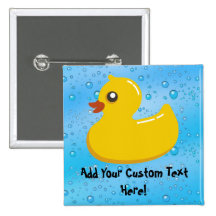 Burbujas Ducky/azules de goma lindas Pins