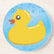 Burbujas Ducky/azules de goma lindas Posavasos Diseño