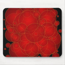 Burbujas rojas alfombrilla de ratón