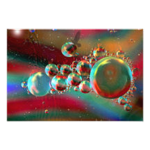 Burbujas y planetas abstractos del cuervo fotografia
