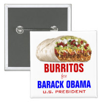 Burritos para Obama botones