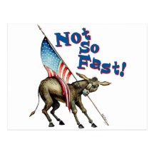 Burro con la bandera tarjeta postal