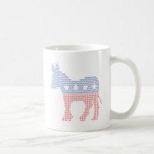 Burro de Demócrata Tazas