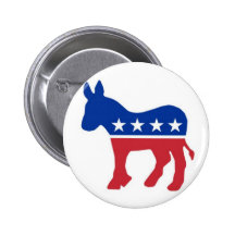 burro del demócrata pin