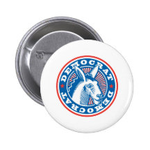 burro del demócrata pin