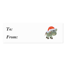 Burro lindo santa de Navidad de Goofkins Plantilla De Tarjeta Personal