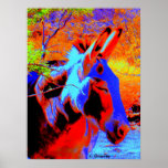 Burro psicodélico impresiones
