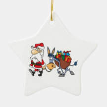burro tonto de santa y del navidad adorno para reyes
