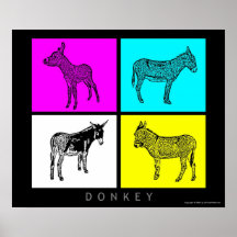 Burros coloridos posters