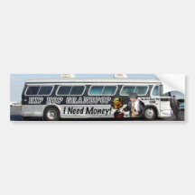 Bus turístico de Hip Hop Grandpop Etiqueta De Parachoque