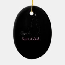 buscador del gato del gatito del negro oscuro ornamente de reyes