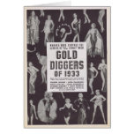 Buscadores de oro del anuncio 1933 de la película  tarjetón