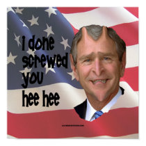 Bush hecho atornilló el poster posters