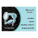 Businesscards del salón de pelo de la aguamarina tarjetas de negocio