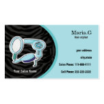 Businesscards del salón de pelo de la aguamarina tarjetas de negocio