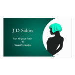 businesscards del salón de pelo de la aguamarina tarjetas de negocio