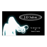 businesscards del salón de pelo de la aguamarina tarjetas de negocio