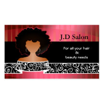 Businesscards del salón de pelo tarjeta de visita