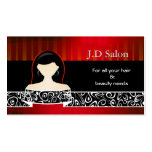 Businesscards del salón de pelo tarjetas de negocio