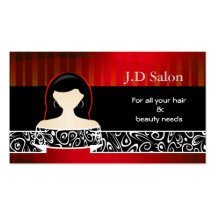Businesscards del salón de pelo tarjeta personal
