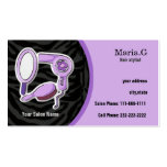 Businesscards púrpuras del salón de pelo tarjetas de negocio