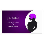 businesscards púrpuras del salón de pelo tarjetas de negocio