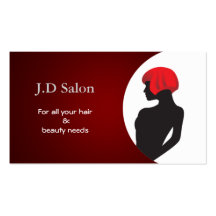 businesscards rojos del salón de pelo plantillas de tarjeta de negocio