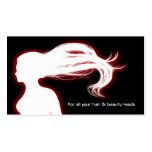 businesscards rojos del salón de pelo tarjetas de negocio