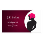 Businesscards rosados del salón de pelo tarjetas de negocio