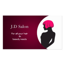 Businesscards rosados del salón de pelo tarjetas personales