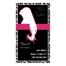 Businesscards rosados del salón plantilla de tarjeta de negocio