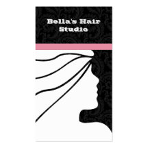 Businesscards rosados del salón plantilla de tarjeta de negocio