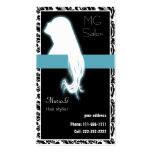 Businesscards y cita del salón de la aguamarina tarjetas de negocio